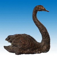 Bronze swan sculpture CA-049