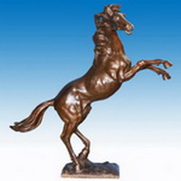 Bronze jumping horse statue sculpture CA-042