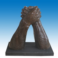 Bronze shake hands sculptures CMS-004