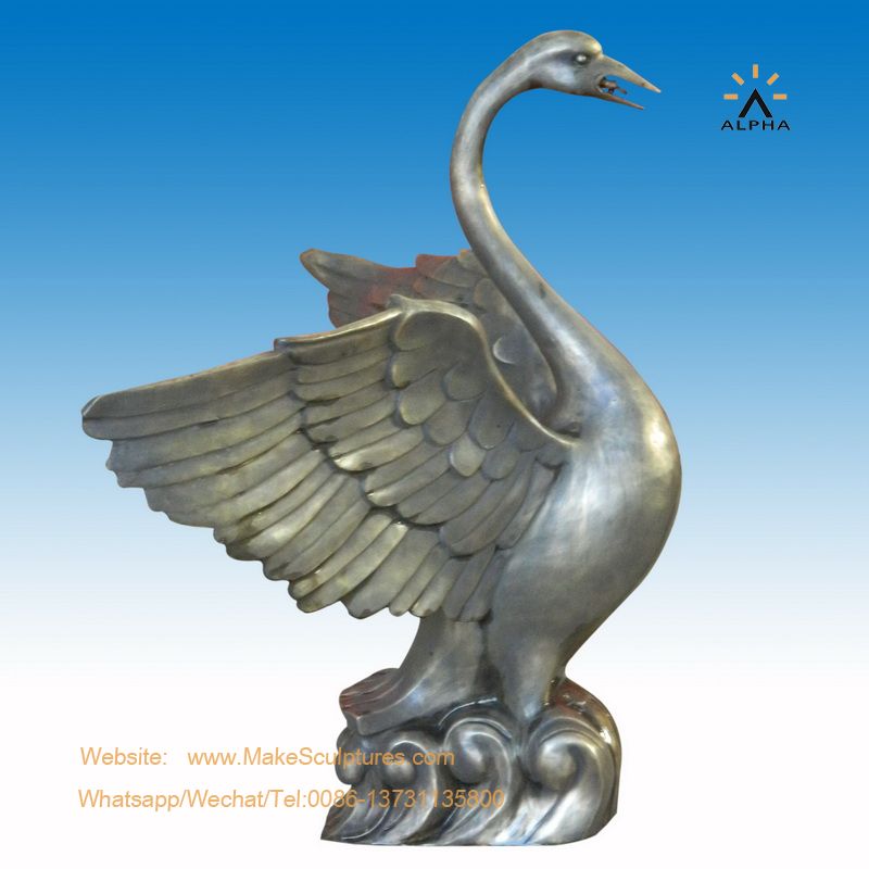 Bronze swan statue fountain CCF-006
